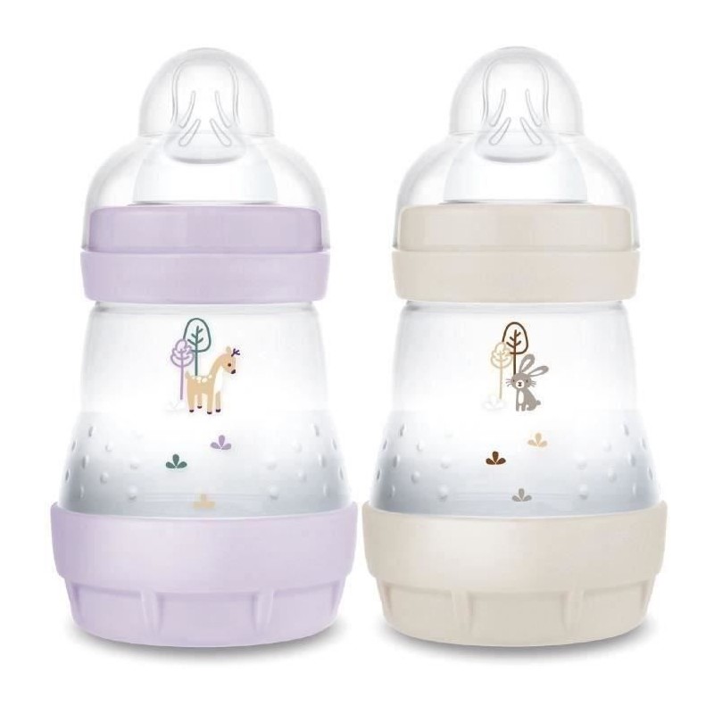 Lot de 2 Biberons - MAM - Easy Start - Anti-colique - 160 ml - Tétin Lot de 2 Biberons - MAM - Easy Start - Anti-colique - 160 ml - Tétin