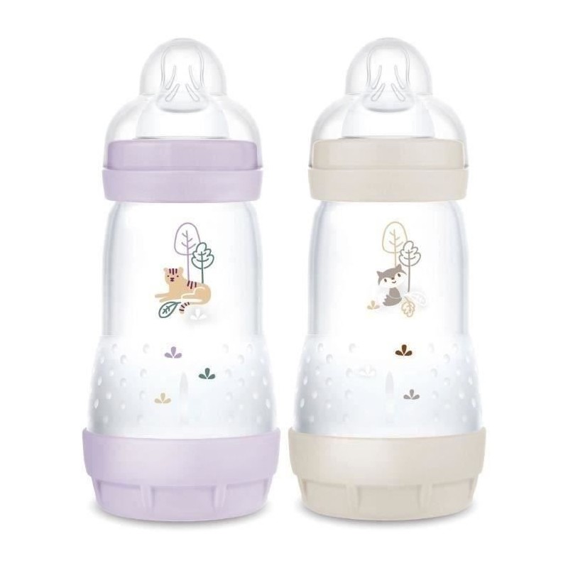Lot de 2 Biberons - MAM - Easy Start / Anti-Colique - 260 ml - Tétine Lot de 2 Biberons - MAM - Easy Start / Anti-Colique - 260 ml - Tétine