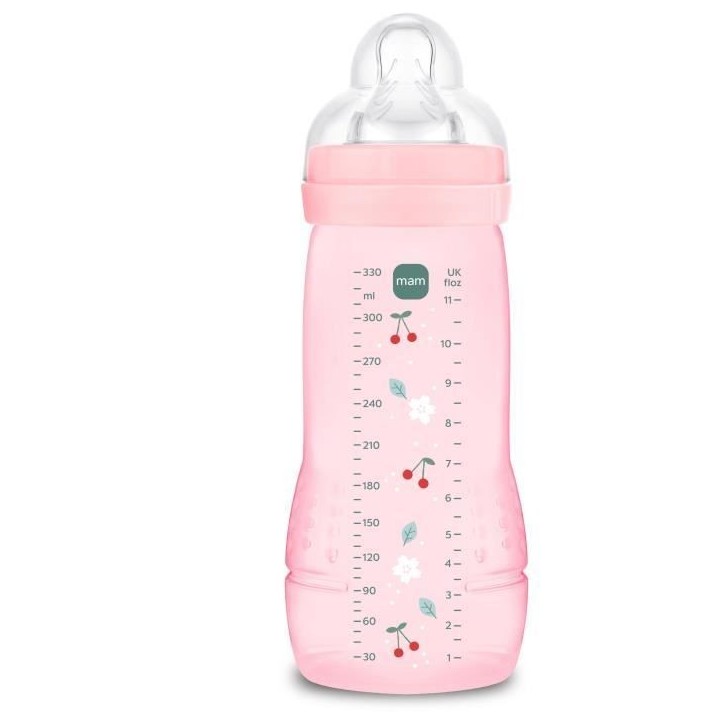 Biberon - MAM BABY - Easy Active - +6 mois - 330 ml - Tétine débit X - Berry Biberon - MAM BABY - Easy Active - +6 mois - 330 ml - Tétine débit X - Berry