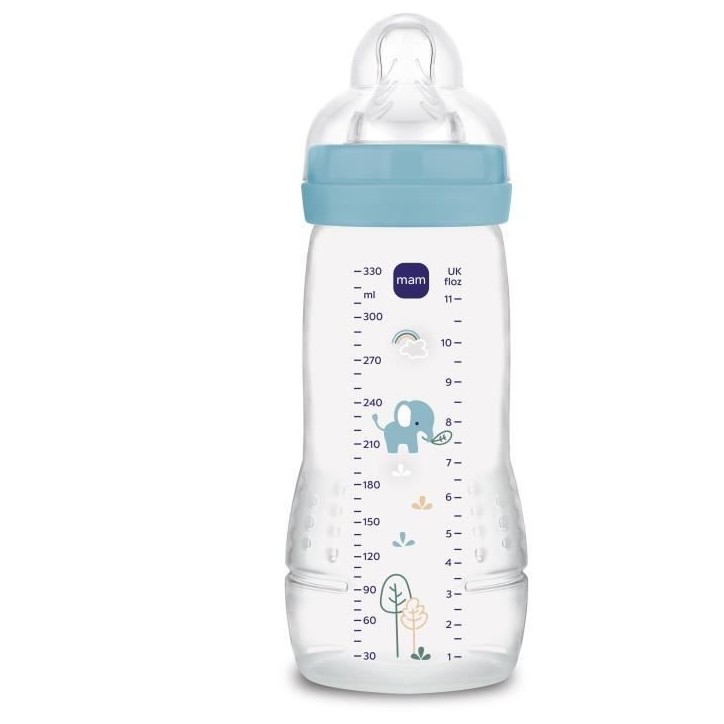 Biberon - MAM BABY - Easy Active - +6 mois - 330 ml - Tétine débit X - Ocean Biberon - MAM BABY - Easy Active - +6 mois - 330 ml - Tétine débit X - Ocean
