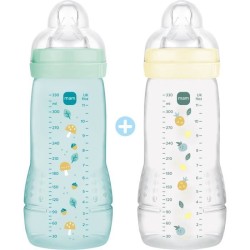 Lot de 2 Biberons - MAM BABY - Easy Active - +6 mois - 330 ml - Tétin