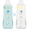 Lot de 2 Biberons - MAM BABY - Easy Active - +6 mois - 330 ml - Tétin