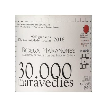 Marañones 30000 Maravedies DO Madrid - Vin rouge Espagne 2017