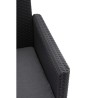 Salon de jardin modulable en résine imitation rotin tressé - Noir -
