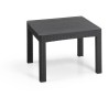 Salon de jardin en résine imitation rotin tressé - Noir - Avec table