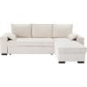 Canapé d'angle convertible réversible MARLON beige - Méridienne ave