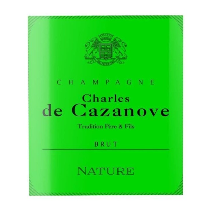 Champagne Charles de Cazanove Cuvée Sauvage Fluo Brut Nature - 75 cl