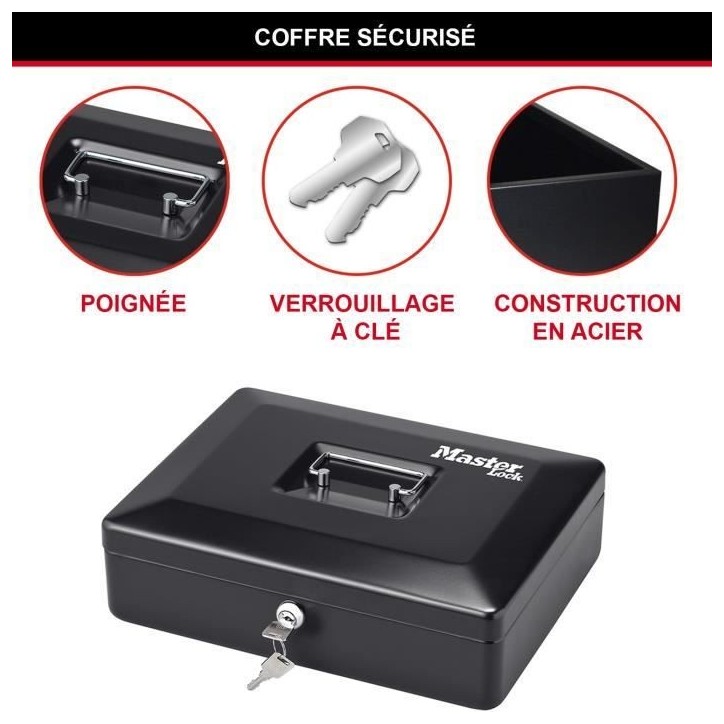 Master Lock Caisse moyenne avec plateau CB-12ML Master Lock Caisse moyenne avec plateau CB-12ML