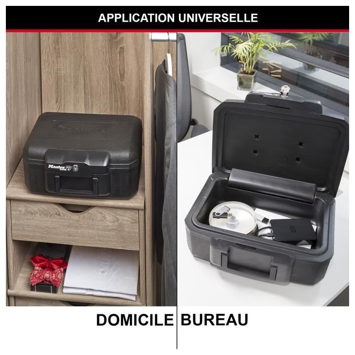 Coffre-fort ignifugé Master Lock L1200 - Protection des supports multimédias - Verrouillage a clé Coffre-fort ignifugé Master Lock L1200 - Protection des supports multimédias - Verrouillage a clé