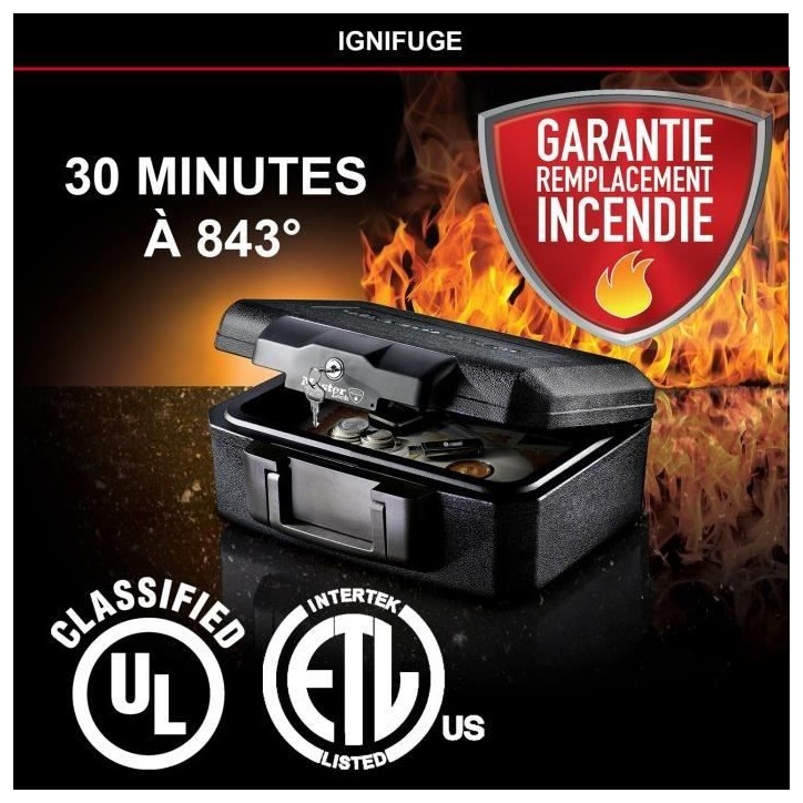 Coffre-fort ignifugé Master Lock L1200 - Protection des supports multimédias - Verrouillage a clé Coffre-fort ignifugé Master Lock L1200 - Protection des supports multimédias - Verrouillage a clé