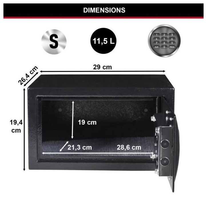 Coffre-fort MASTER LOCK X041ML 11L - Serrure Electronique - Idéal pour Bijoux, Papiers d'Identite Coffre-fort MASTER LOCK X041ML 11L - Serrure Electronique - Idéal pour Bijoux, Papiers d'Identite