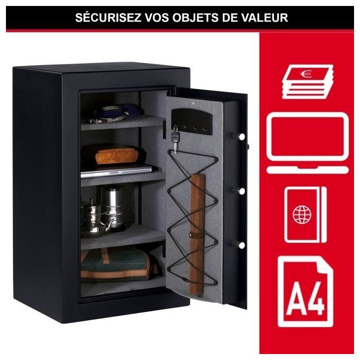 Master Lock Coffre-Fort Haute Sécurité Grande Capacité, Combinaison Électronique, 169 L, 95 x 55.1 x 50.2 cm Master Lock Coffre-Fort Haute Sécurité Grande Capacité, Combinaison Électronique, 169 L, 95 x 55.1 x 50.2 cm