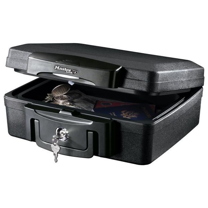 Coffre-fort ignifuge - MASTER LOCK - H0100EURHRO - Etanche avec clé - 4,9 L, 15,6 x 36,2 x 33 cm Coffre-fort ignifuge - MASTER LOCK - H0100EURHRO - Etanche avec clé - 4,9 L, 15,6 x 36,2 x 33 cm