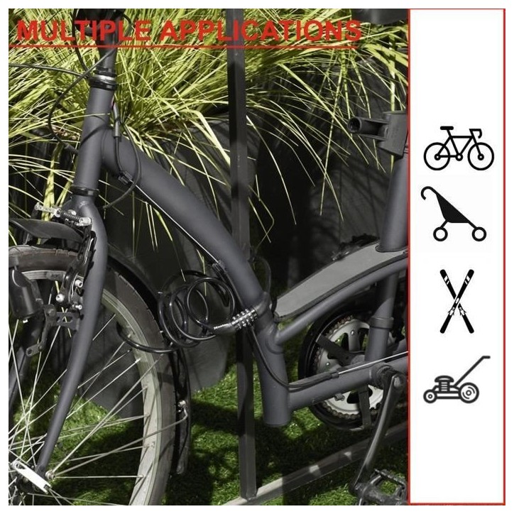 MASTER LOCK Cable Antivol Vélo - 1,2 m câble