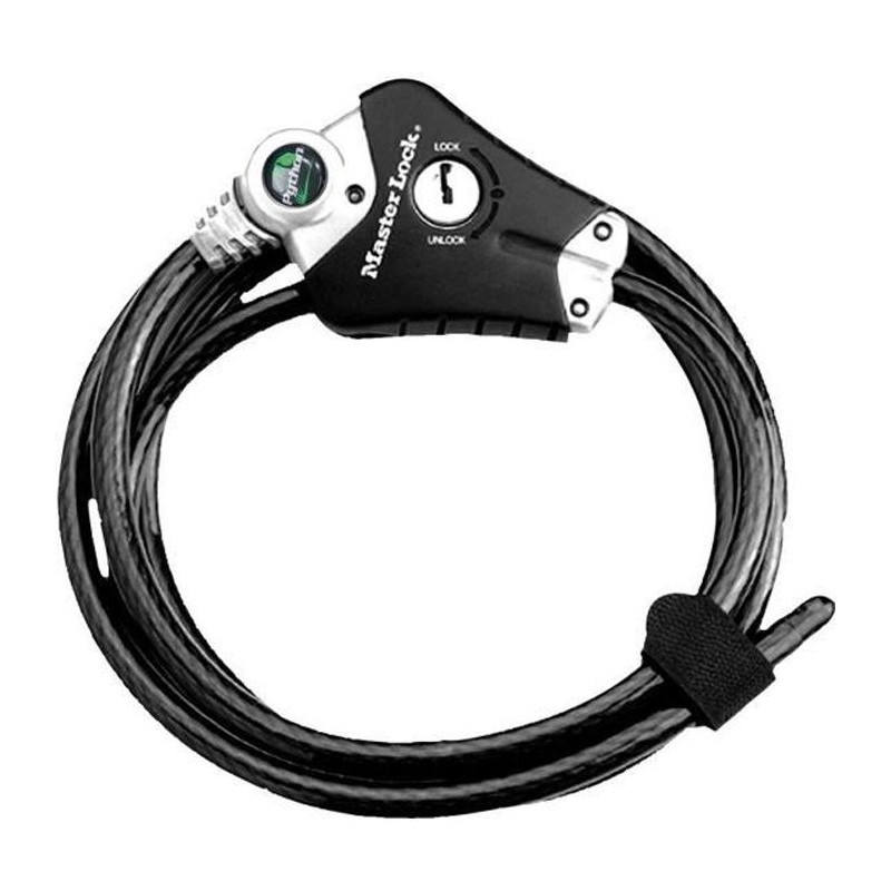 MASTER LOCK Câble antivol breveté ajustable de 30 cm a 1,8 m MASTER LOCK Câble antivol breveté ajustable de 30 cm a 1,8 m