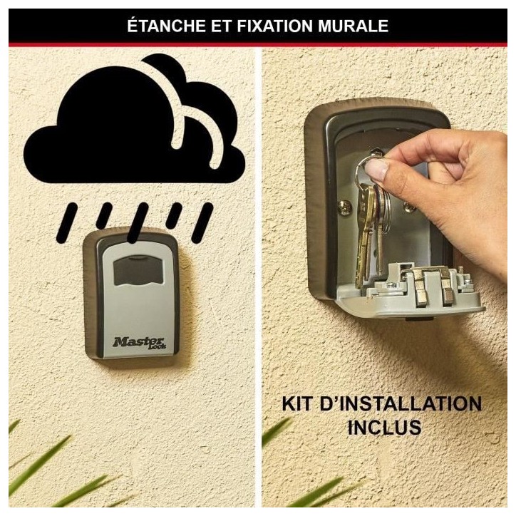 MASTER LOCK Boite a clés sécurisée [Medium] [Fixation murale] - 5401EURD - Select Access Partagez vos clés en toute sécurit