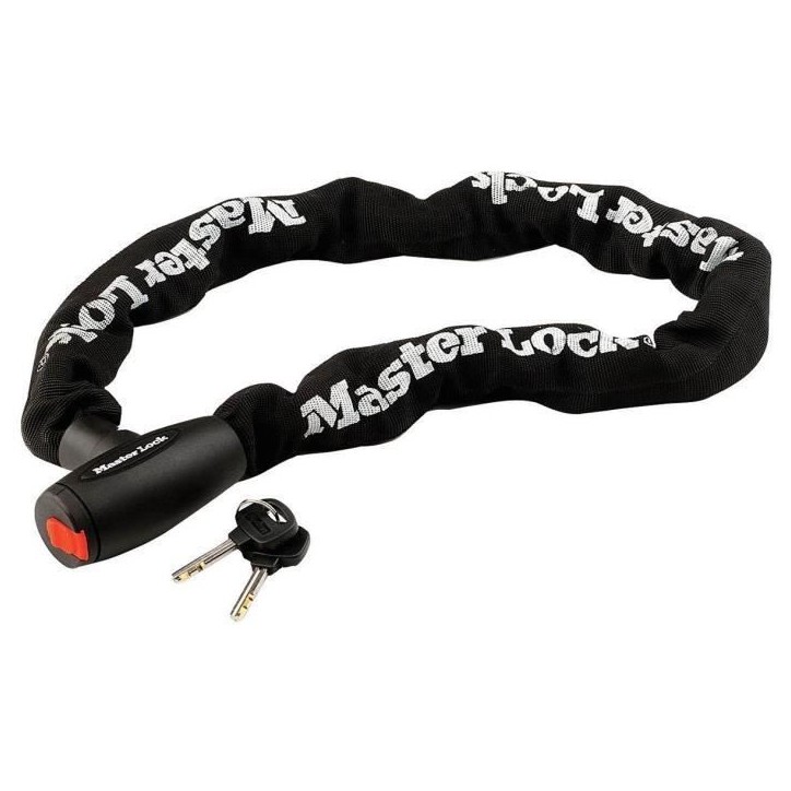 Antivol moto - MASTER LOCK - Chaîne en acier cémenté de 10 mm - 1 m de longueur Antivol moto - MASTER LOCK - Chaîne en acier cémenté de 10 mm - 1 m de longueur
