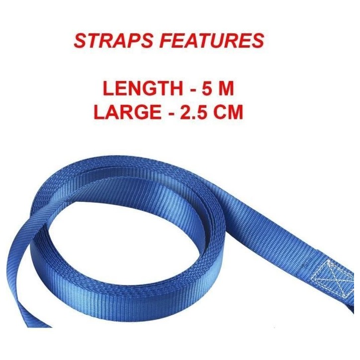 Kit de 4 Sangles d'arrimage - MASTER LOCK - 4367EURDAT - Avec crochets et cliquet - 5m x 25mm - Bleu Kit de 4 Sangles d'arrimage - MASTER LOCK - 4367EURDAT - Avec crochets et cliquet - 5m x 25mm - Bleu