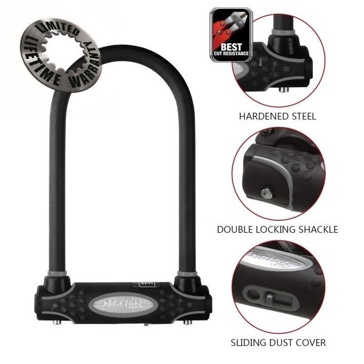 Master Lock Cadenas en U avec manille en acier 11 cm 8195EURDPRO Master Lock Cadenas en U avec manille en acier 11 cm 8195EURDPRO