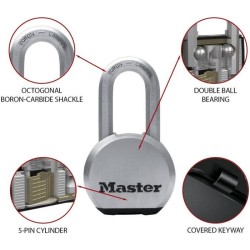 Cadenas Haute Sécurité a Clé en Acier Inoxydable avec Anse Longue p