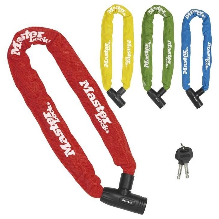MASTER LOCK Chaîne Antivol Vélo [Clé] - Idéal pour les Vélos, Vélos Electriques, VTT et autres
