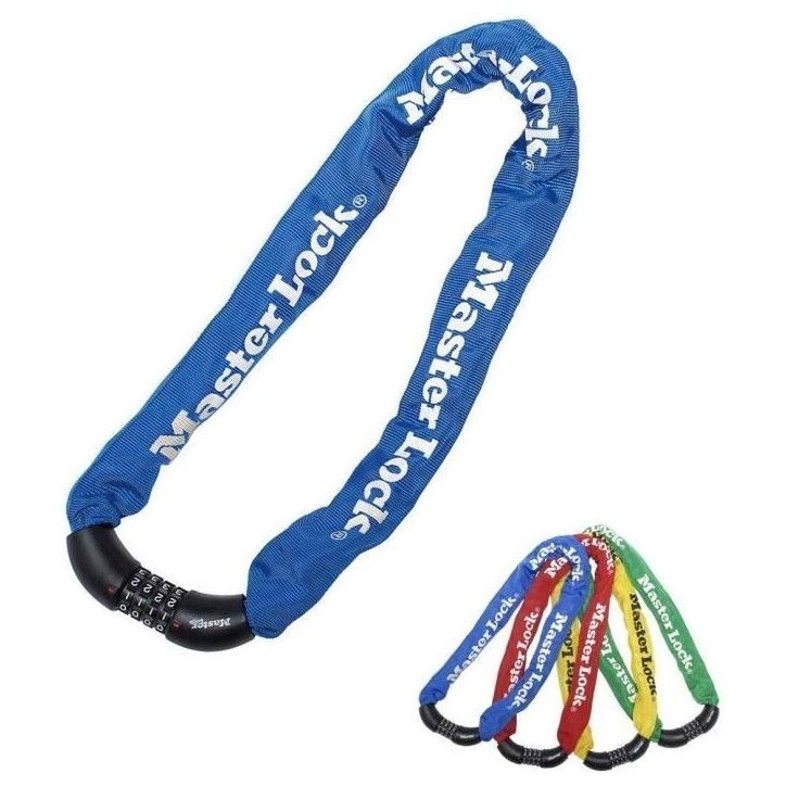 Antivol chaîne pour vélo - MASTER LOCK - Chaîne Antivol Vélo - 90 cm x 8 mm - Haute Sécurité Antivol chaîne pour vélo - MASTER LOCK - Chaîne Antivol Vélo - 90 cm x 8 mm - Haute Sécurité