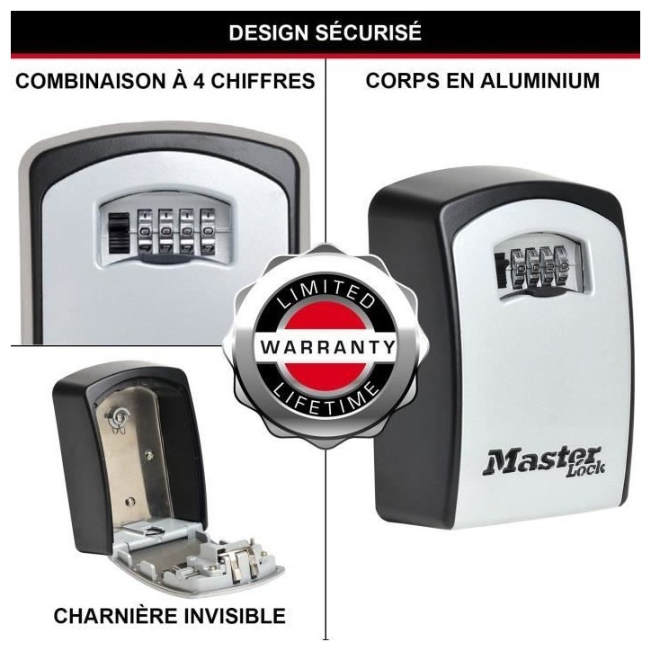 Armoire de sécurité Masterlock Boîte a clés 5403EURD Format XL Armoire de sécurité Masterlock Boîte a clés 5403EURD Format XL