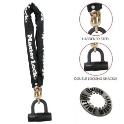 Master Lock Chaîne avec serrure Mini U Acier 90 cm x 10 mm 8234EURDPR