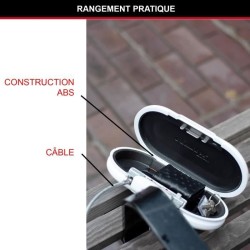Mini Coffre-fort Portable - MASTER LOCK - 5900EURDWHT - Avec Câble -