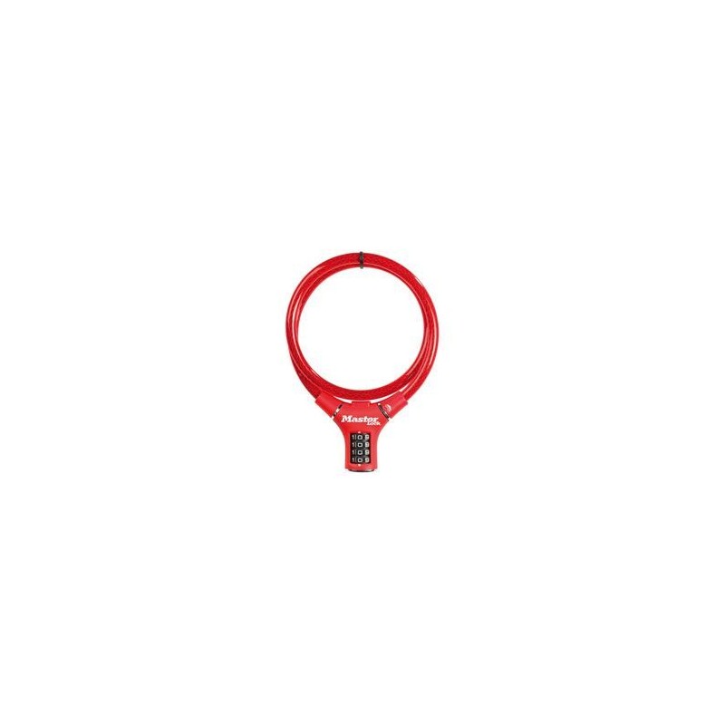 MASTER LOCK Cable Antivol Vélo [90 cm Câble] [Combinaison] [Extérie