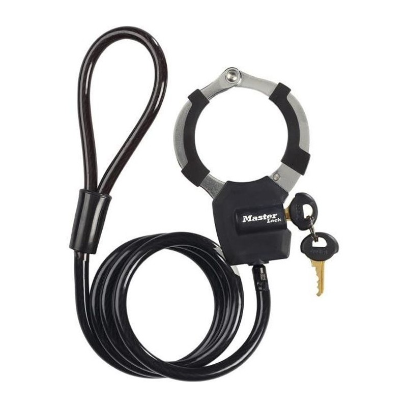 Antivol a Clé avec Menotte - Master Lock 8275EURDPRO - 1m - Idéal po Antivol a Clé avec Menotte - Master Lock 8275EURDPRO - 1m - Idéal po