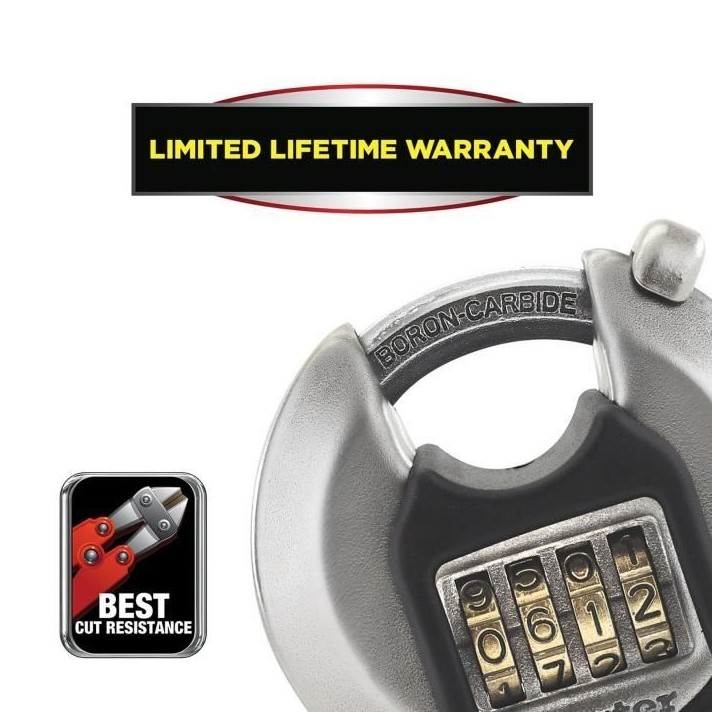 Cadenas Disque Excell en acier inoxydable 70mm - Master Lock M40EURDNUM Cadenas Disque Excell en acier inoxydable 70mm - Master Lock M40EURDNUM
