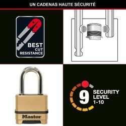Cadenas Haute Sécurité - MASTER LOCK - M175EURDLF - Combinaison - Zi