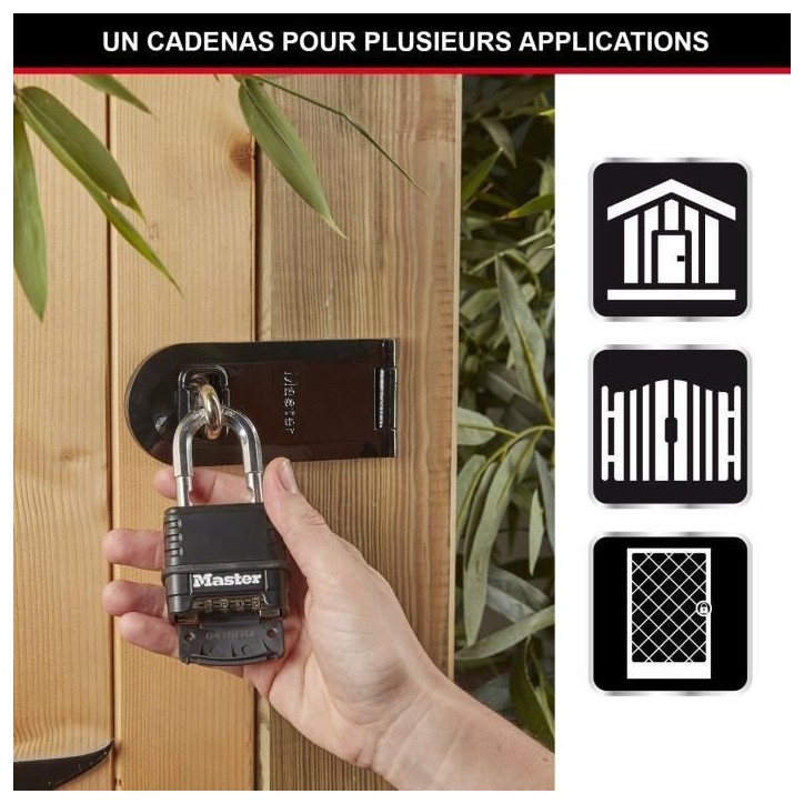 Master Lock Cadenas a combinaison Excell Zinc 57 mm Noir M178EURD Master Lock Cadenas a combinaison Excell Zinc 57 mm Noir M178EURD