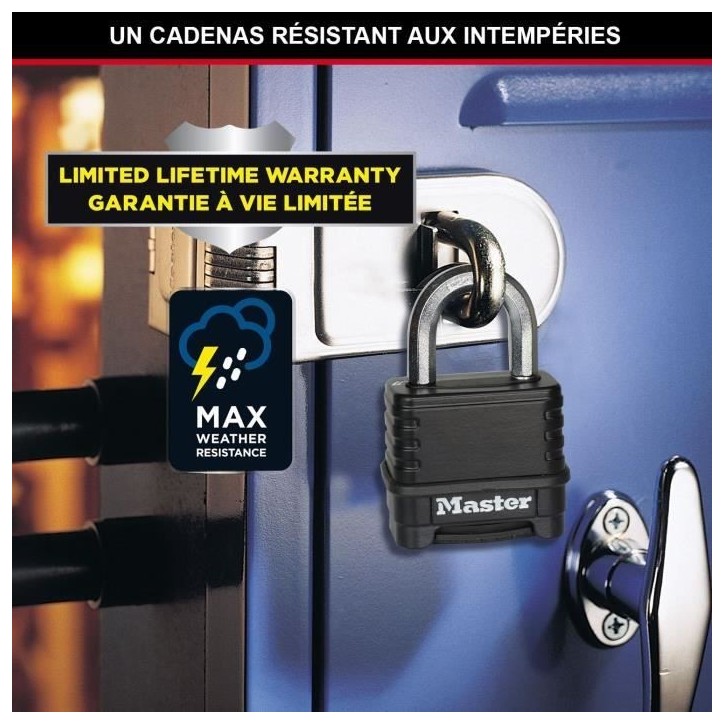 Master Lock Cadenas a combinaison Excell Zinc 57 mm Noir M178EURD Master Lock Cadenas a combinaison Excell Zinc 57 mm Noir M178EURD