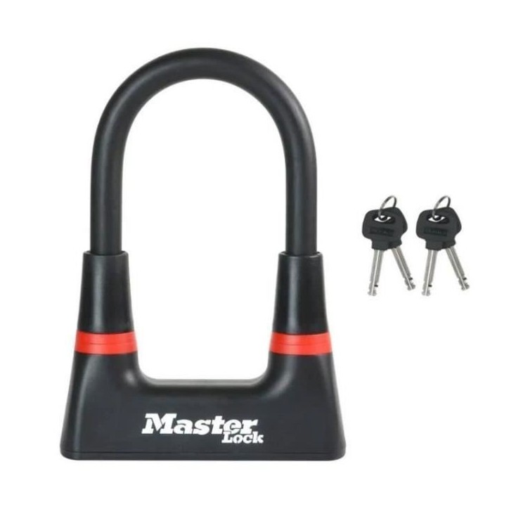 Antivol en U MASTER LOCK - Mini U - Acier cémenté - Protection contre crochetage - Vélo loisir Antivol en U MASTER LOCK - Mini U - Acier cémenté - Protection contre crochetage - Vélo loisir
