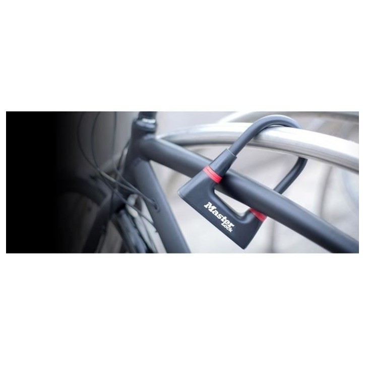 Antivol en U MASTER LOCK - Mini U - Acier cémenté - Protection contre crochetage - Vélo loisir Antivol en U MASTER LOCK - Mini U - Acier cémenté - Protection contre crochetage - Vélo loisir