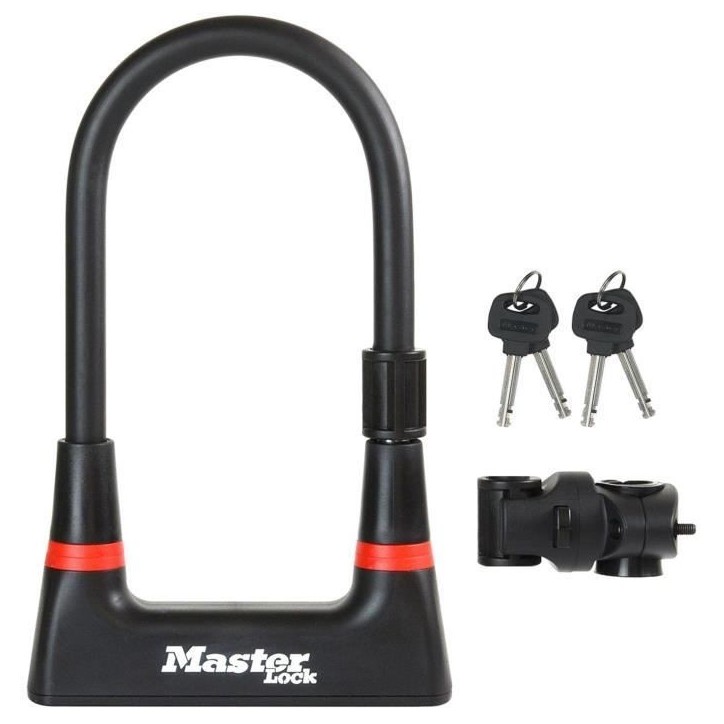 Antivol Vélo U - MASTER LOCK - 8279EURDPRO - Acier Cémenté, Clé, Certifié Antivol Vélo U - MASTER LOCK - 8279EURDPRO - Acier Cémenté, Clé, Certifié
