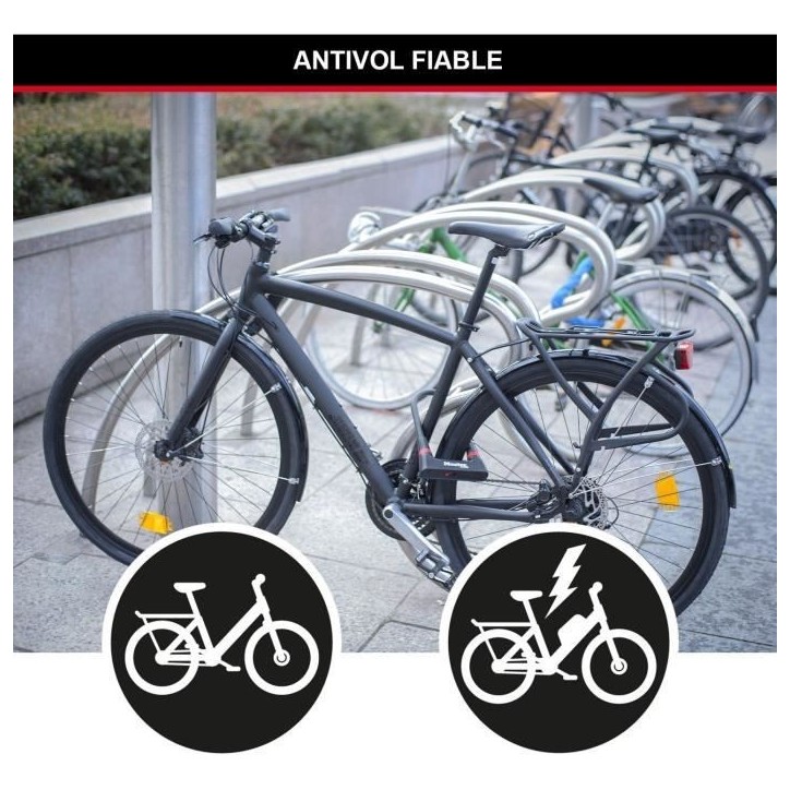 Antivol Vélo U - MASTER LOCK - 8279EURDPRO - Acier Cémenté, Clé, Certifié Antivol Vélo U - MASTER LOCK - 8279EURDPRO - Acier Cémenté, Clé, Certifié