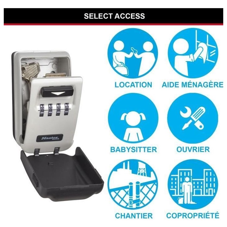 Armoire de sécurité Masterlock Boîte a clés 5425EURD Format M Armoire de sécurité Masterlock Boîte a clés 5425EURD Format M