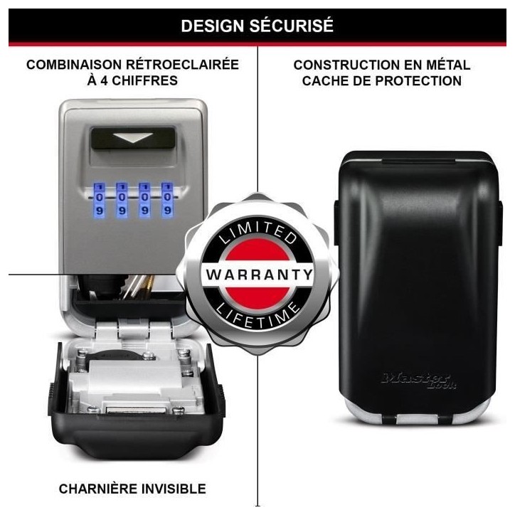 Armoire de sécurité Masterlock Boîte a clés 5425EURD Format M Armoire de sécurité Masterlock Boîte a clés 5425EURD Format M