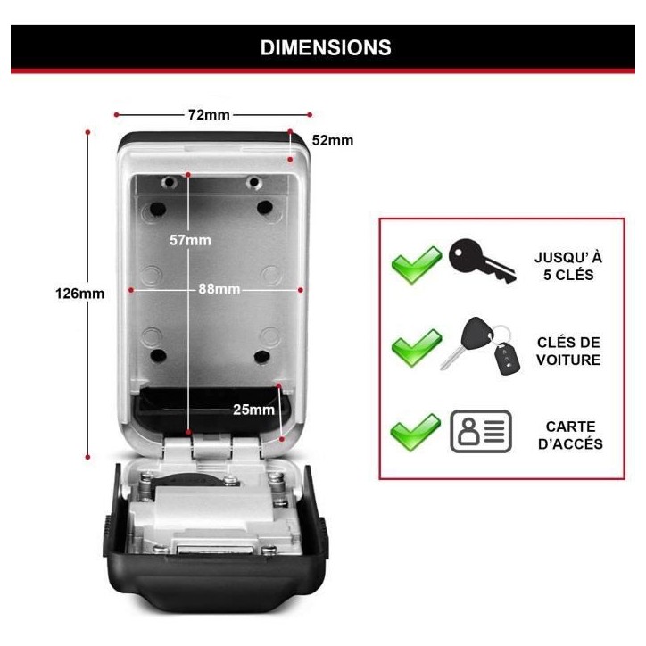 Armoire de sécurité Masterlock Boîte a clés 5425EURD Format M Armoire de sécurité Masterlock Boîte a clés 5425EURD Format M