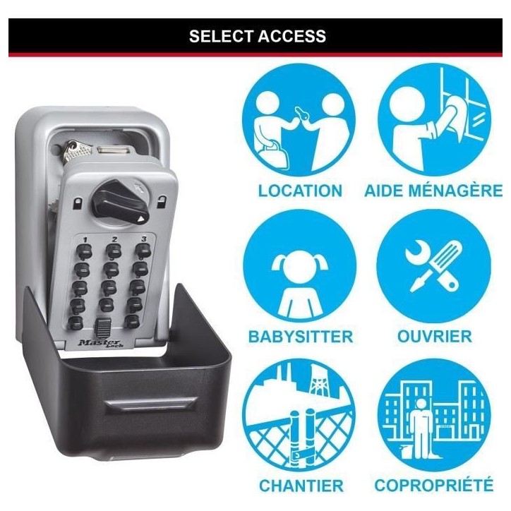 Boite a clés sécurisée certifiée - Format XL - MASTER LOCK Boite a clés sécurisée certifiée - Format XL - MASTER LOCK