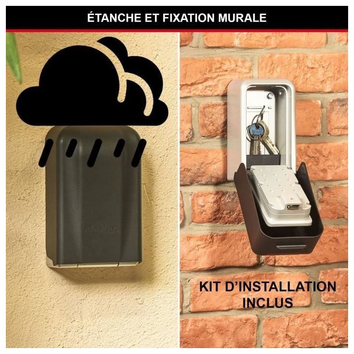 Boite a clés sécurisée certifiée - Format XL - MASTER LOCK Boite a clés sécurisée certifiée - Format XL - MASTER LOCK