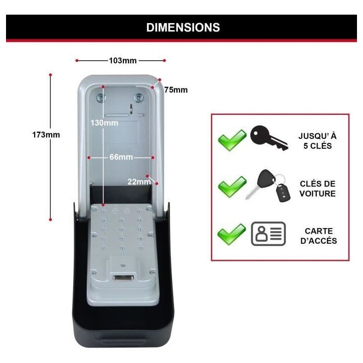 Boite a clés sécurisée certifiée - Format XL - MASTER LOCK Boite a clés sécurisée certifiée - Format XL - MASTER LOCK