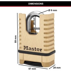 Cadenas en Laiton Massif Haute Sécurité - MASTER LOCK - M1177EURDCC