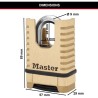 Cadenas en Laiton Massif Haute Sécurité - MASTER LOCK - M1177EURDCC