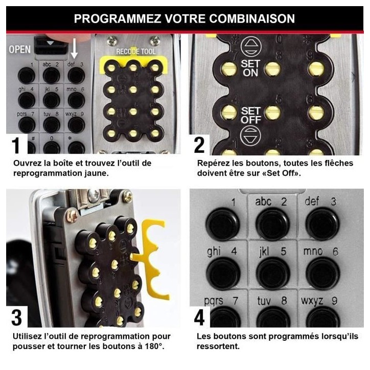 Boite a clés sécurisée - MASTER LOCK - Boutons Poussoirs - Avec Anse - Select Access Partagez vos clés en toute sécurité Boite a clés sécurisée - MASTER LOCK - Boutons Poussoirs - Avec Anse - Select Access Partagez vos clés en toute sécurité