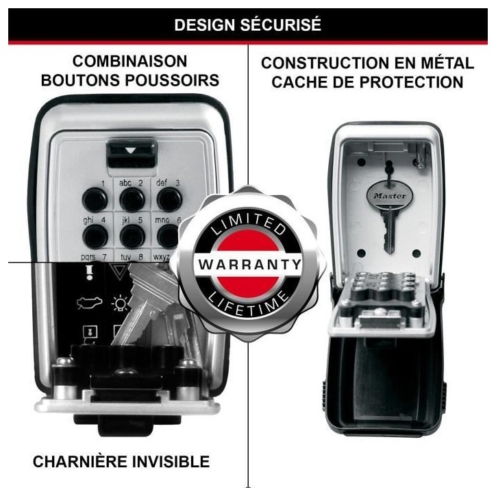Armoire de sécurité Masterlock Boîte a clés 5423EURD Format L