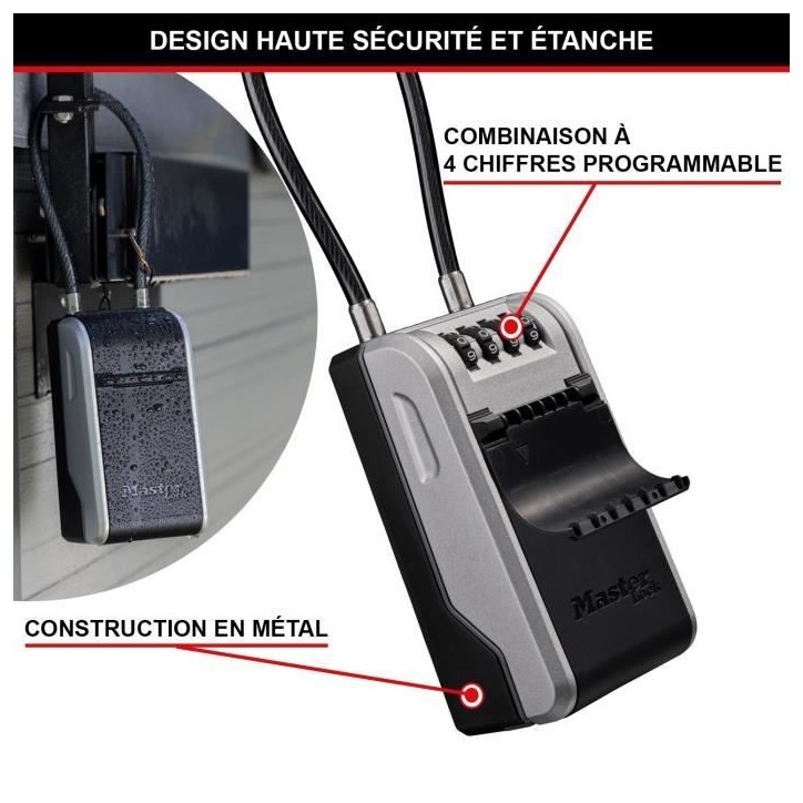 Armoire de sécurité Masterlock Boîte a clés 5482EURD Format L Armoire de sécurité Masterlock Boîte a clés 5482EURD Format L